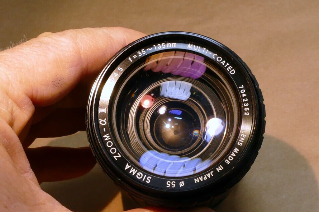 Sigma 35-135mm f3.5-4.5 MD Lens for Minolta - Parts or Repair W/ Haze NOT WORKIN