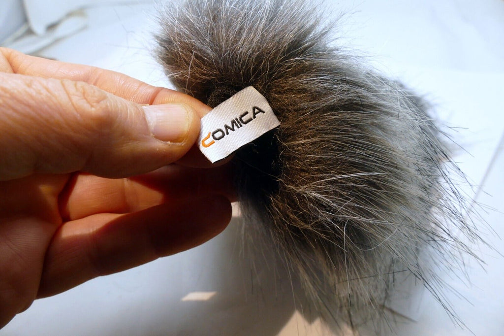 Comica 7" long Fur windshield Muff Blimp Cover Hole 35-40mm