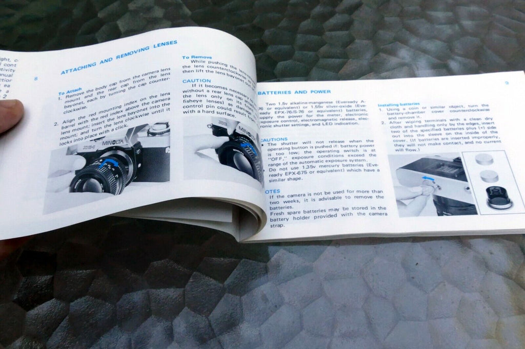Minolta XG-1 (n) camera Owner's Instruction manual guide E English