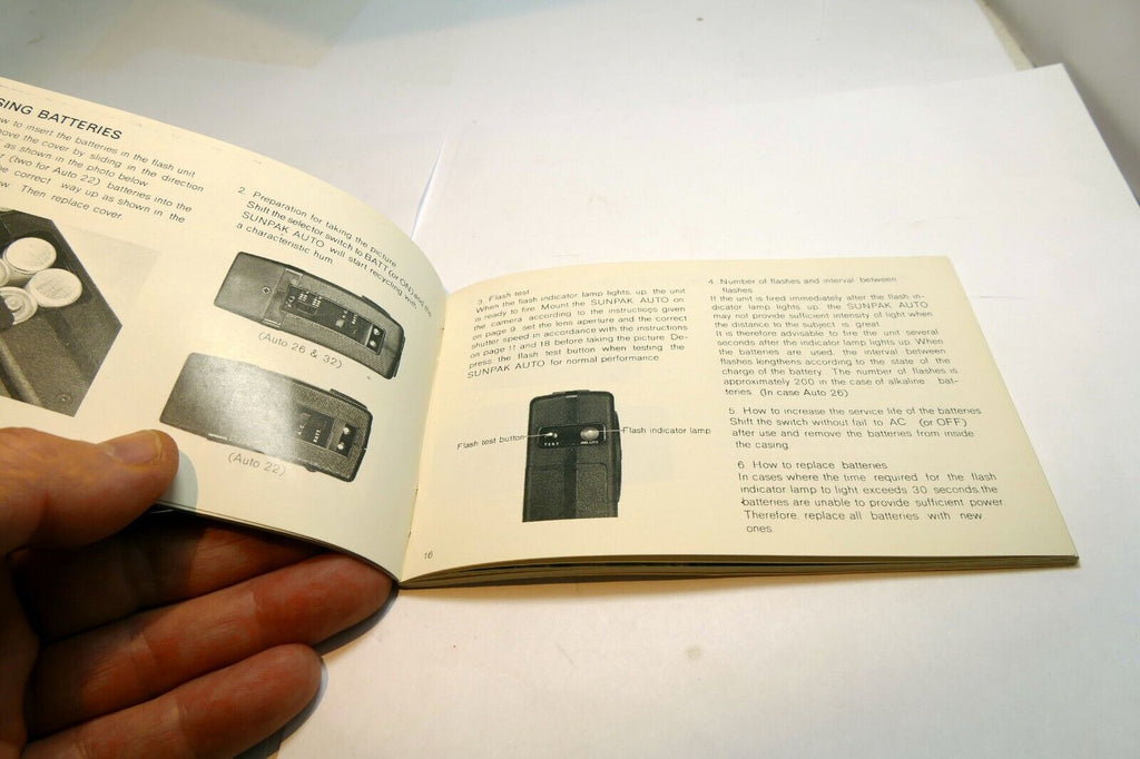 Sunpak Auto 22 26 32 flash Instruction Manual Guide (E) English ES FR