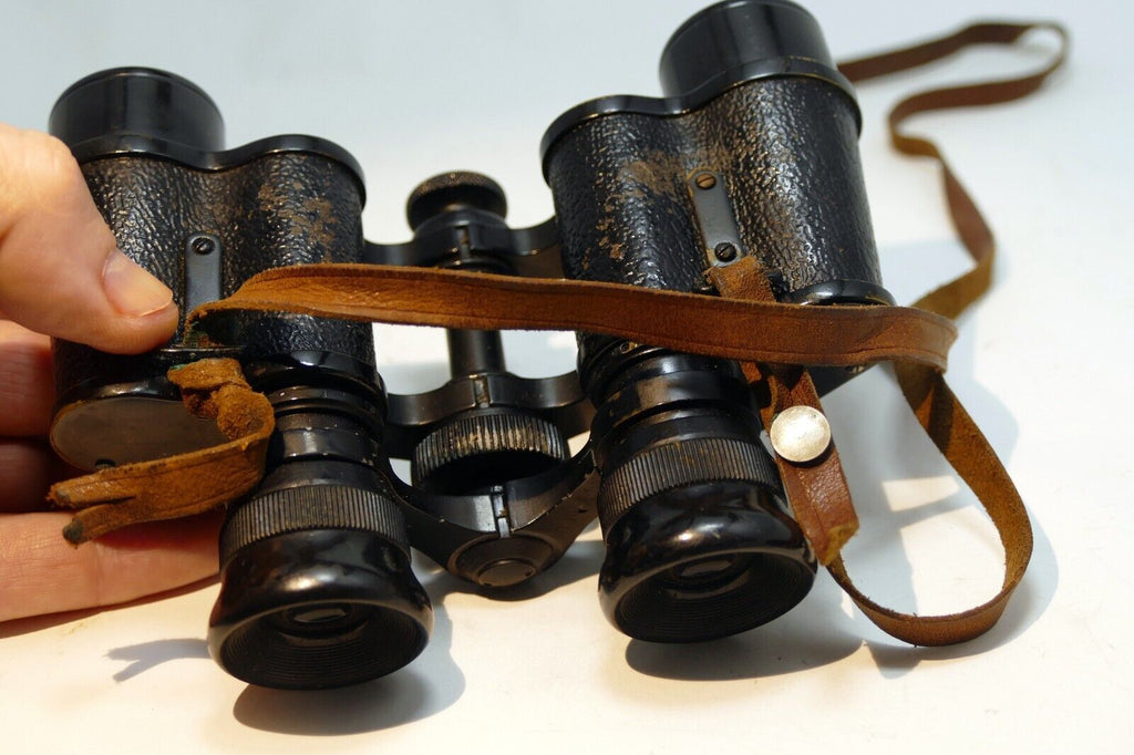 SOM  BERTHIOT BINOCULARS Made in FRANCE  8 X A Tarpey case WW I