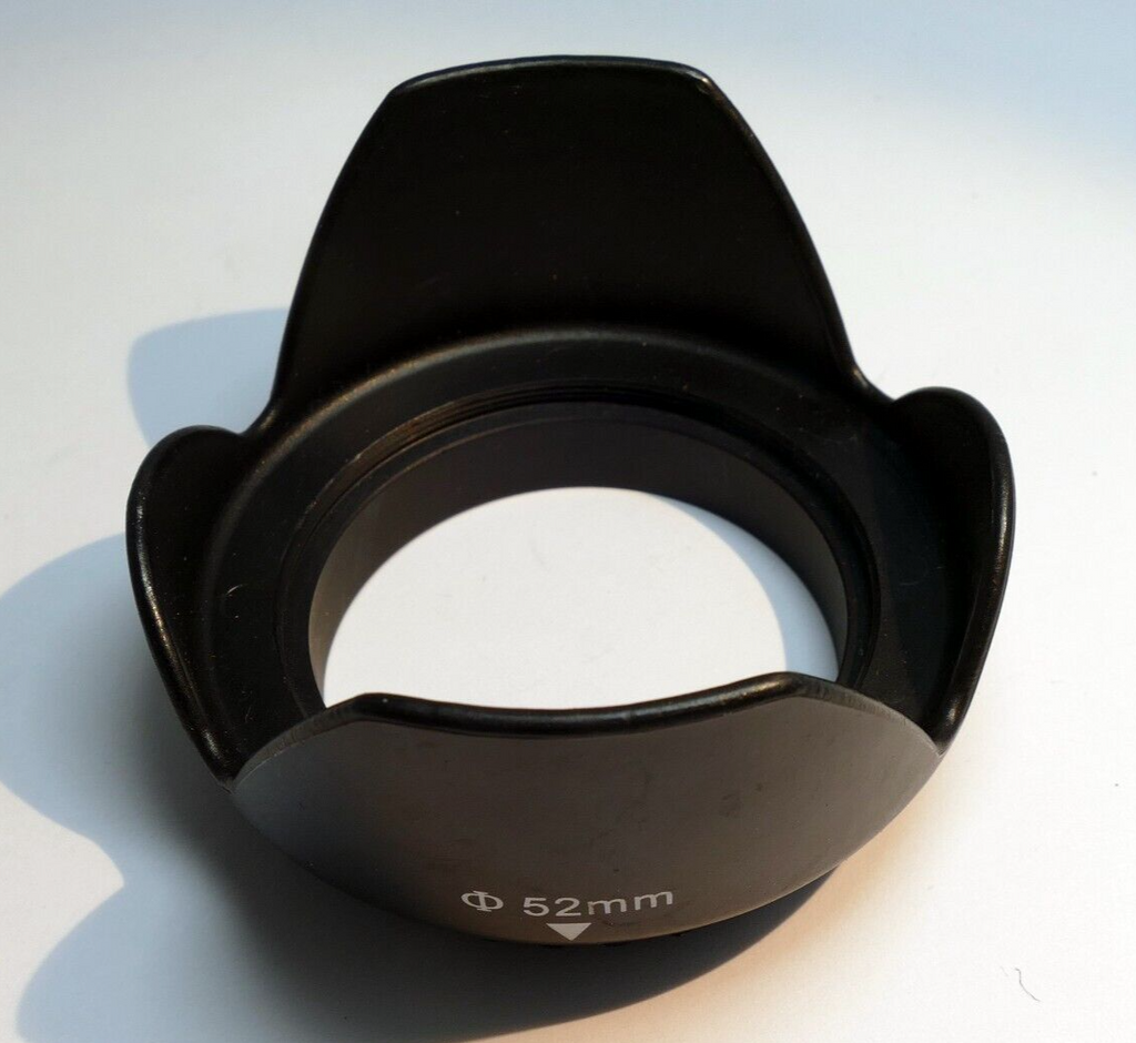 52mm plastic Lens Hood Shade  threaded  petal shaped for 18-5mm
