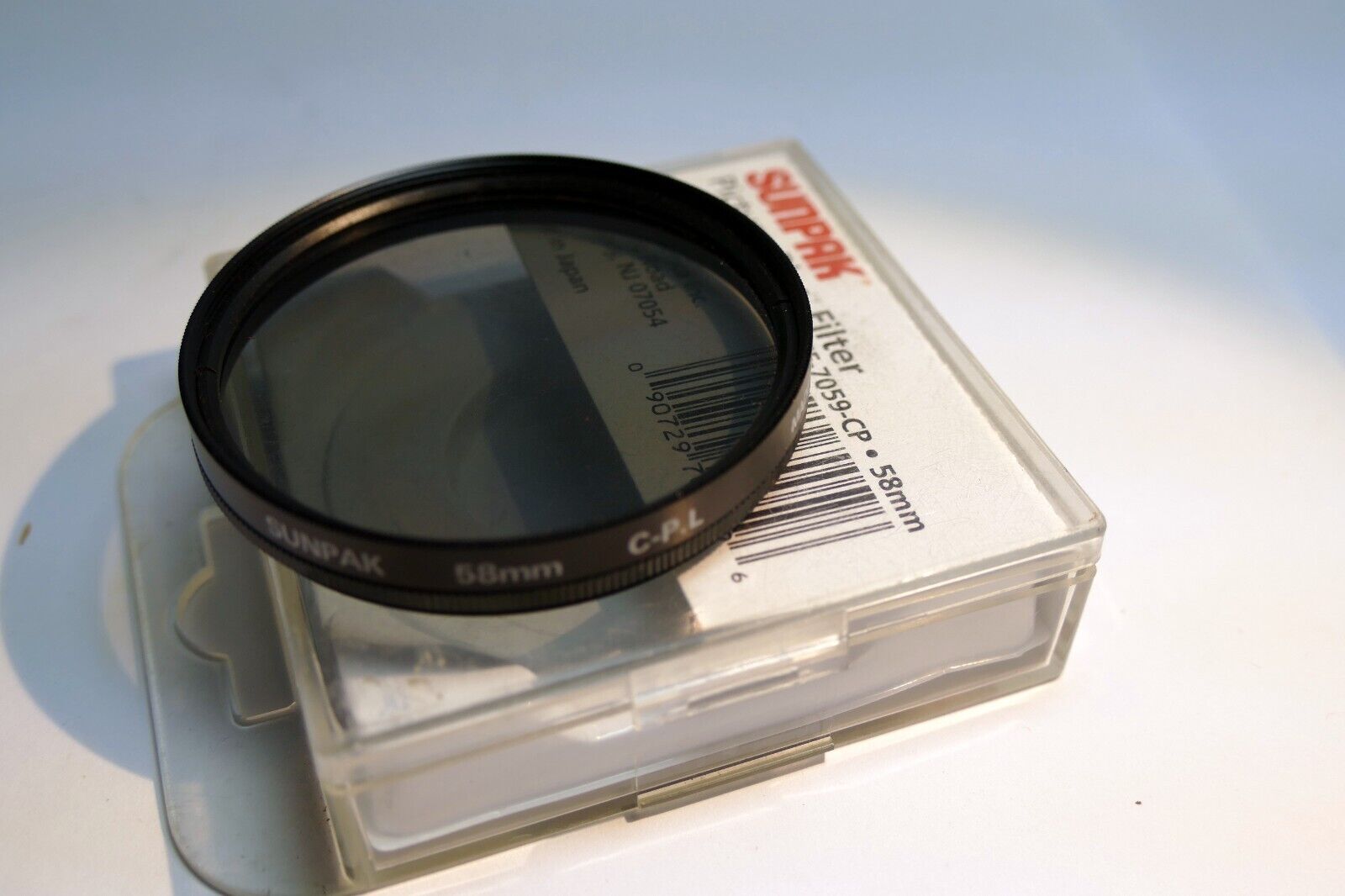 Sunpak Circular Polarizer C-PL 58mm Lens Filter Polar C. P. L.