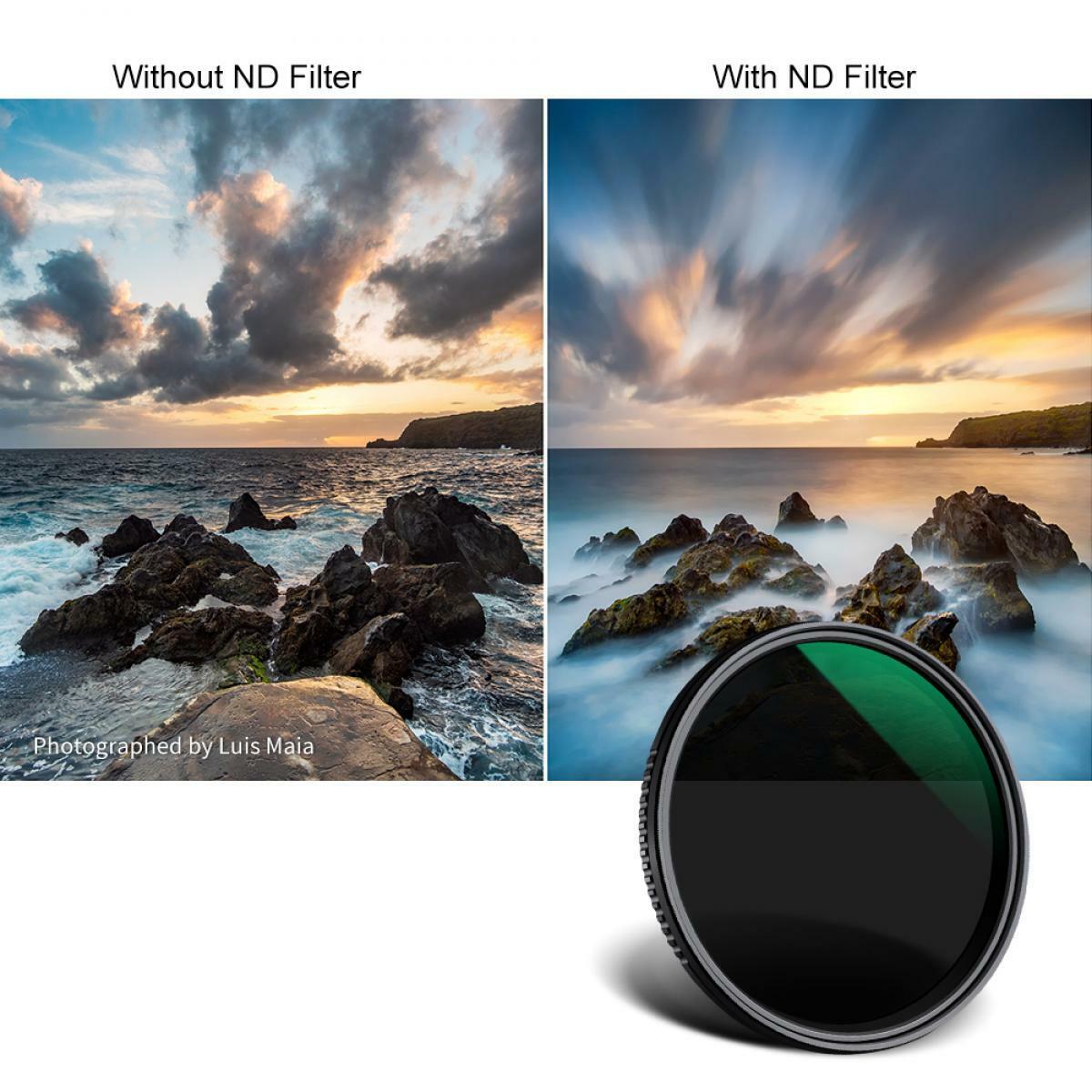 46mm K&F Nano X ND 1000 3.0 10 Stop Neutral Density Lens Filter IR
