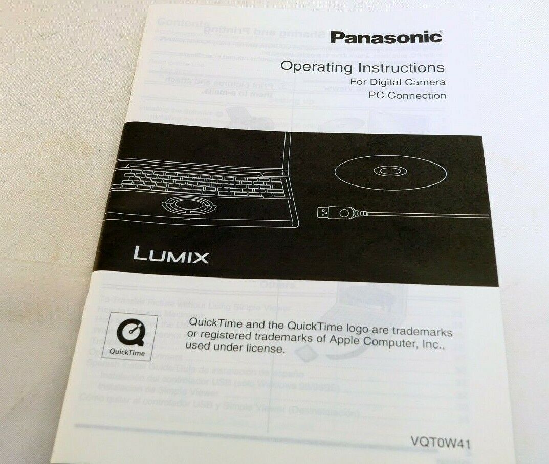 Panasonic Lumix PC Software Guide Manuel D'utilisation English Langue Française