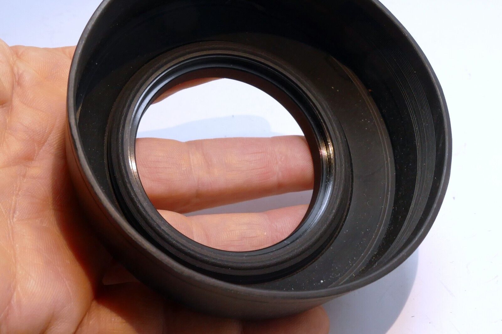 62mm Rubber collapsible Lens Hood Shade double threaded 3-way wide angle telepho