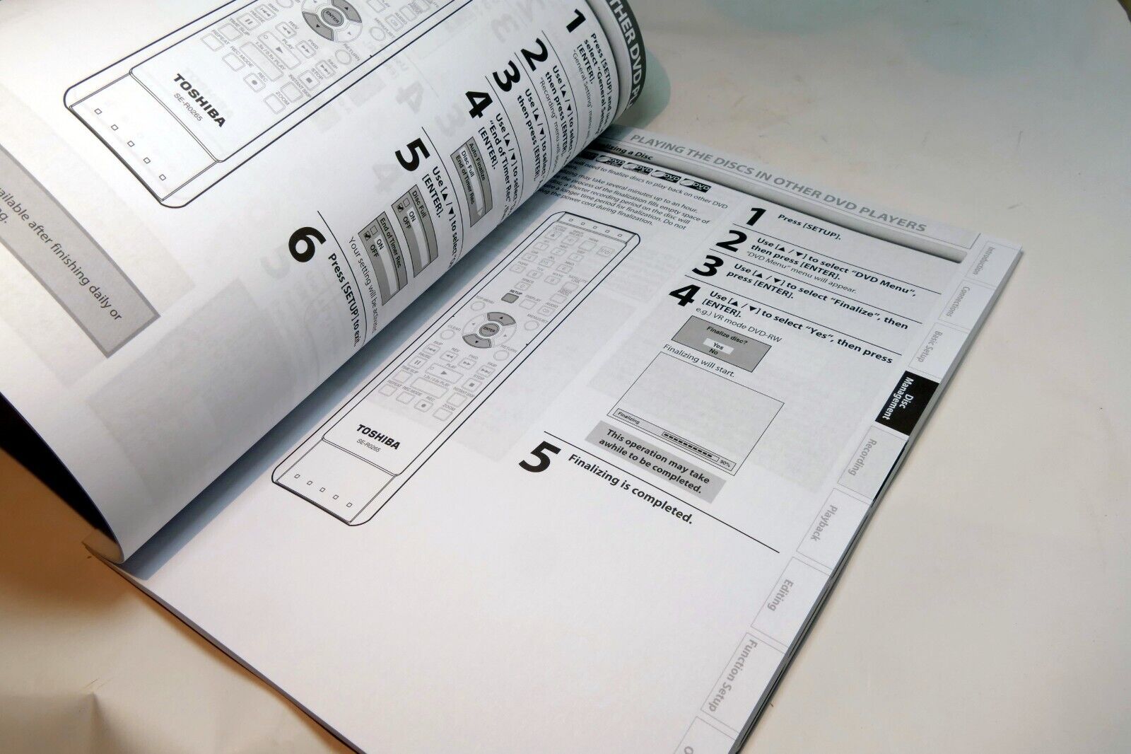 Manual Instruction Guide for Toshiba DVD Video recorder DR430KU