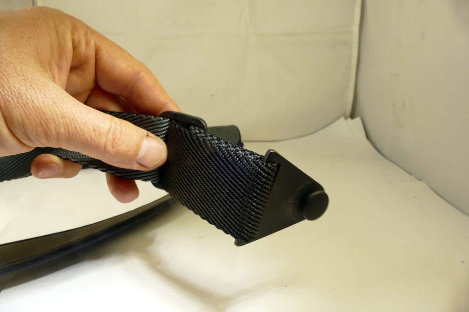 neck shoulder strap for camera case with round plastic clips  2.5" wide