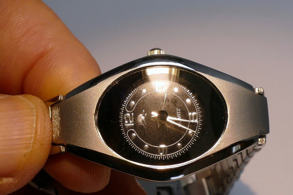 Ladies Black/Silver Tone Quartz Arabic Numerals Watch - Needs Battery