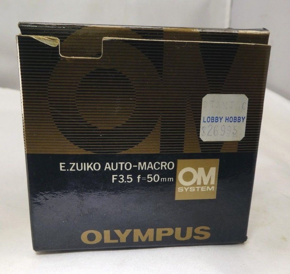 Empty Box for Olympus OM E. Zuiko auto macro 50mm f3.5 lens