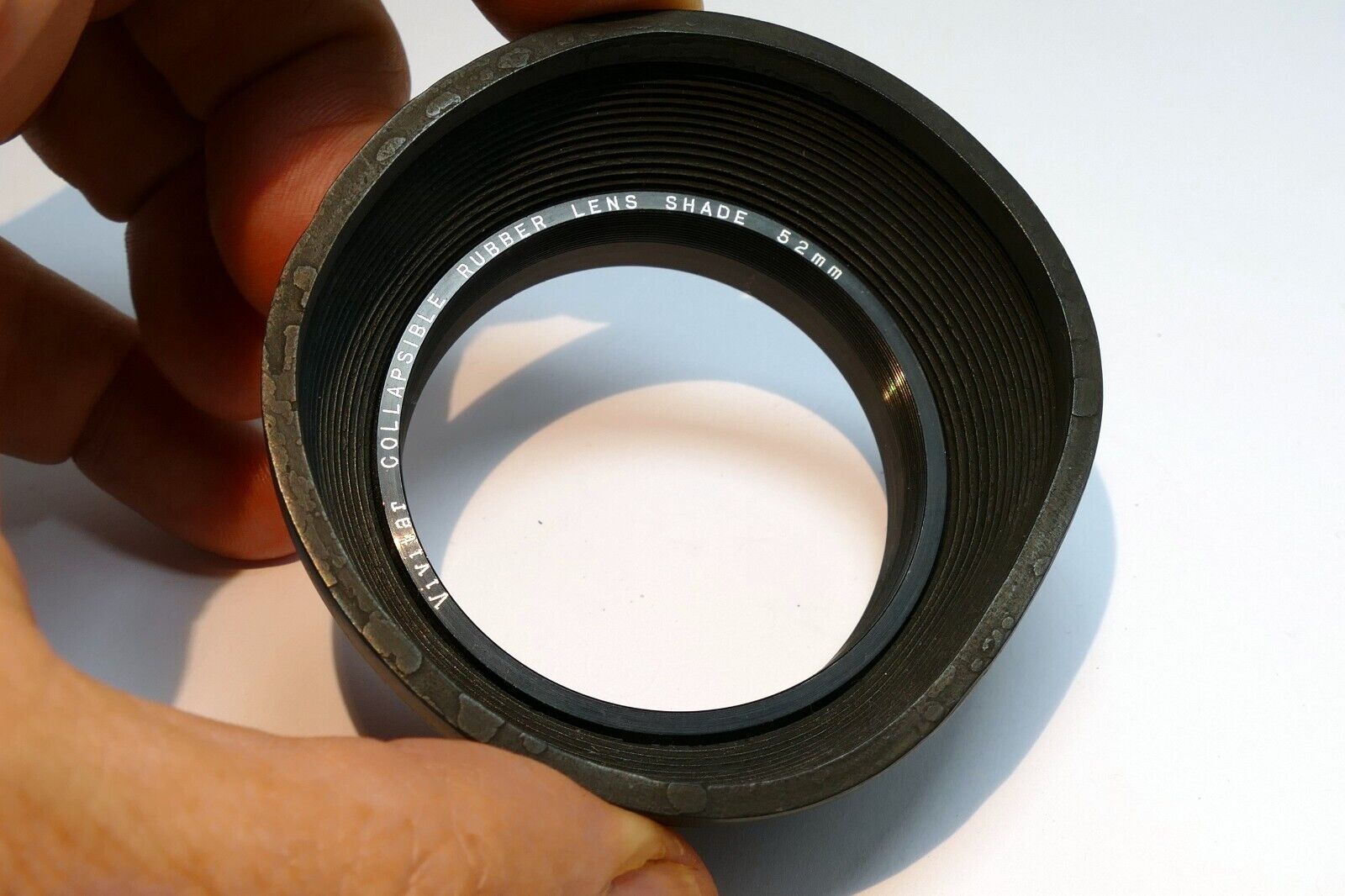 Vivitar 52mm  Rubber Lens Hood Shade - poor condition, rubber stiff
