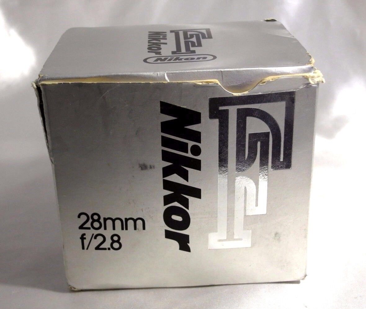 NIKON F 28mm f/2.8 Lens Empty Box (only!) with foam insert  5403009