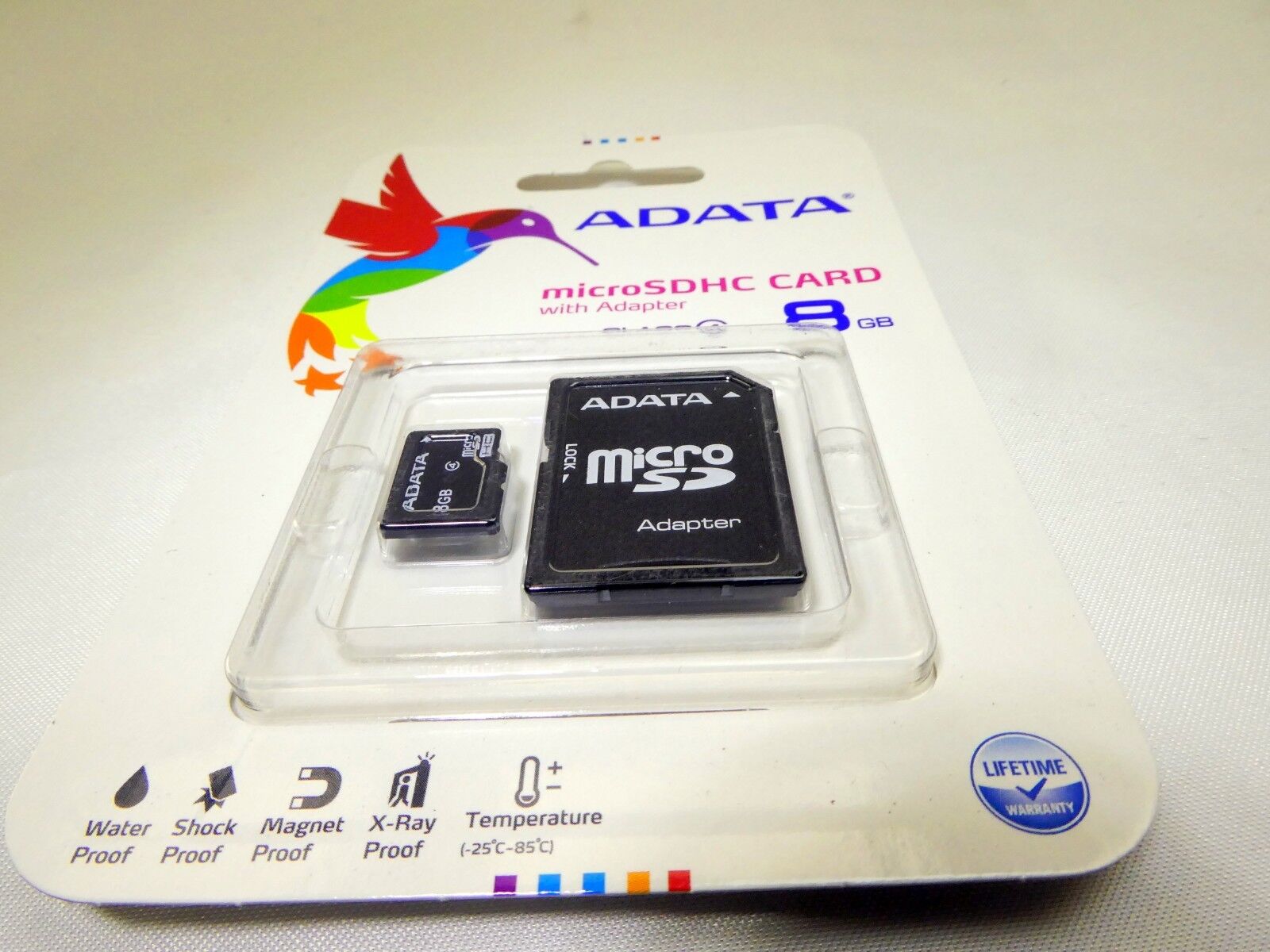 ADATA Micro 8GB SDHC Card with SD adapter AUSDH8GCL4-RA1 memory card camera Sony
