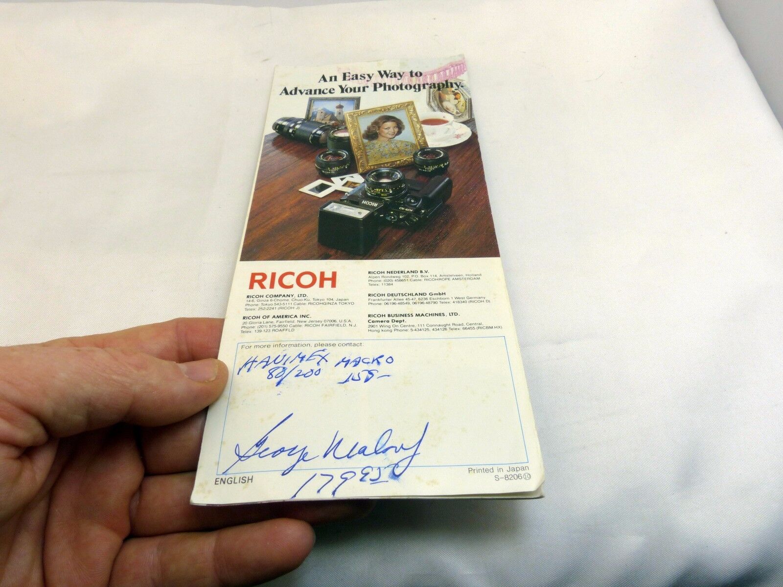 Ricoh KR10 Camera Brochure  (EN) English vintage 1982