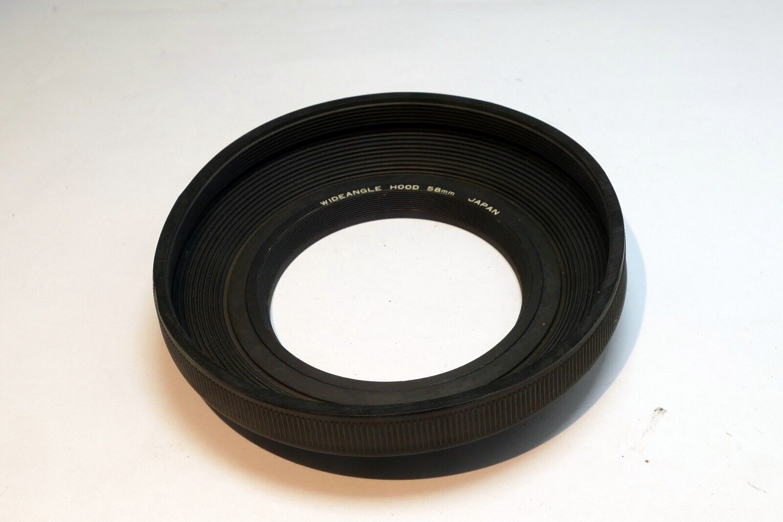 58mm Rubber Lens Hood Shade Single threaded collapsible wide angle