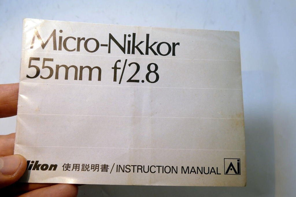Nikon Micro-Nikkor 55mm f2.8 Ai LENS Instruction Guide Manual 1980