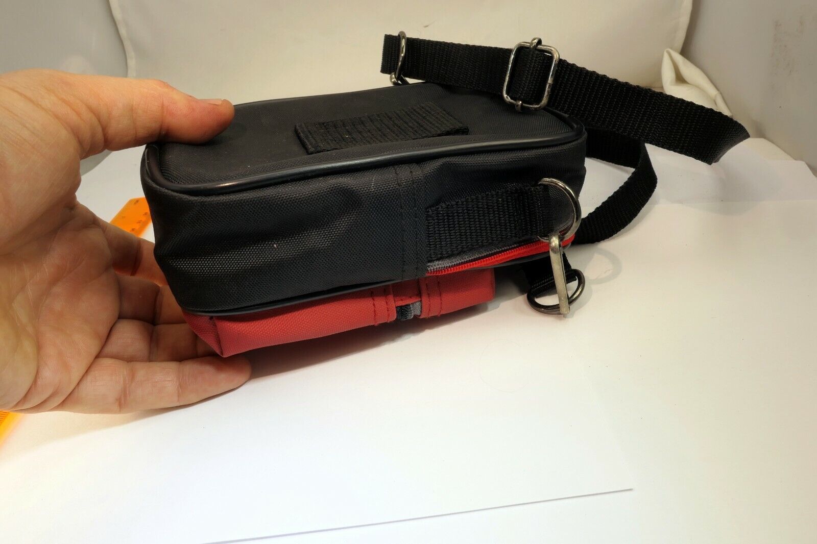 Canon 6X4" Case Powershot camera small Red-Black w/ Shoulder strap