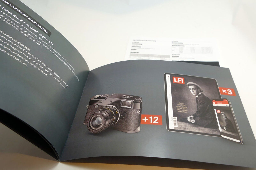 Leica M11 Camera  Information warranty guide 20200 black