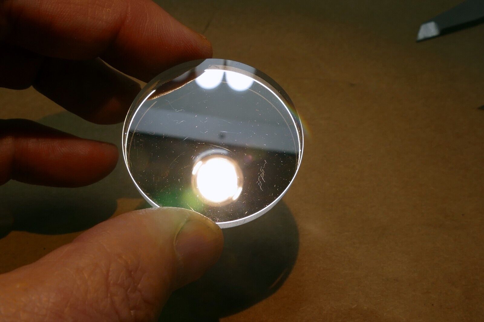 1.6" Diameter 0.2" thick First Surface Mirror Optical flat