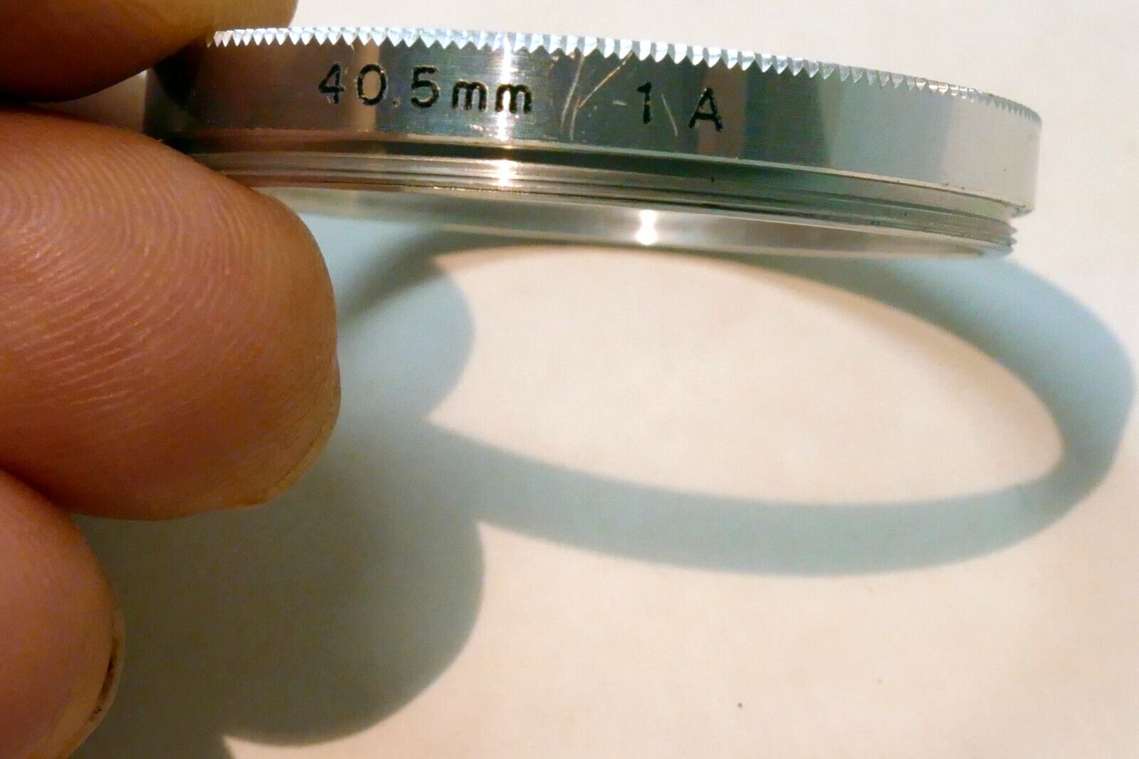 1A 1-A Skylight  40.5mm Lens Filter warming with chrome silver rim