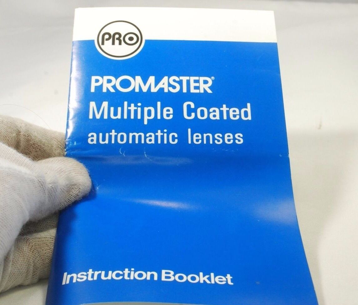 Promaster MC 28-80mm 28mm f2.8 135mm Lenses Instruction Booklet Guide 7219068