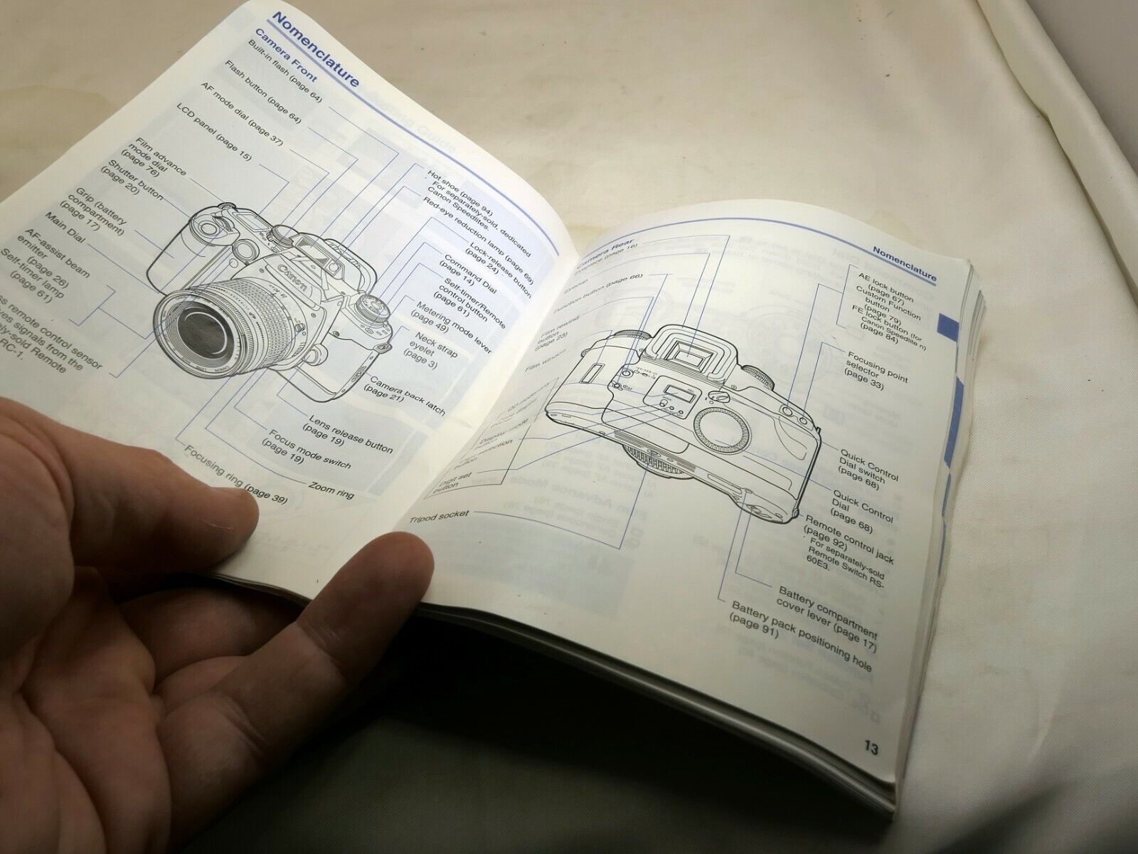 Canon EOS ELAN II II-E Camera Owner's Guide Instructions English E