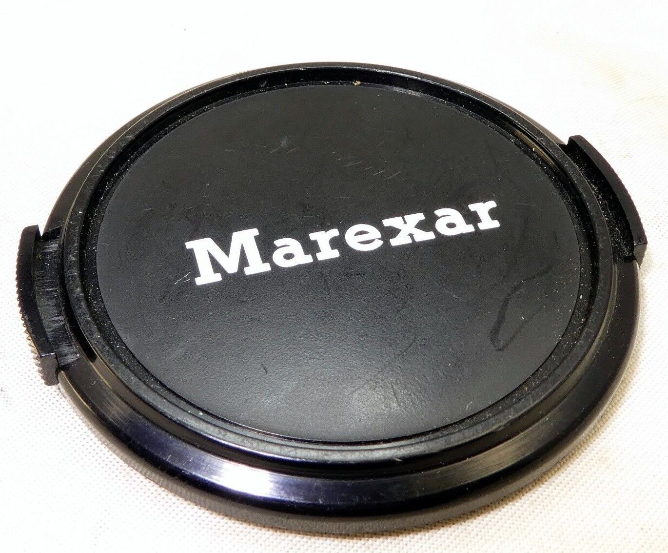 Marexar 52mm  Lens Front Cap snap on type vintage plastic black