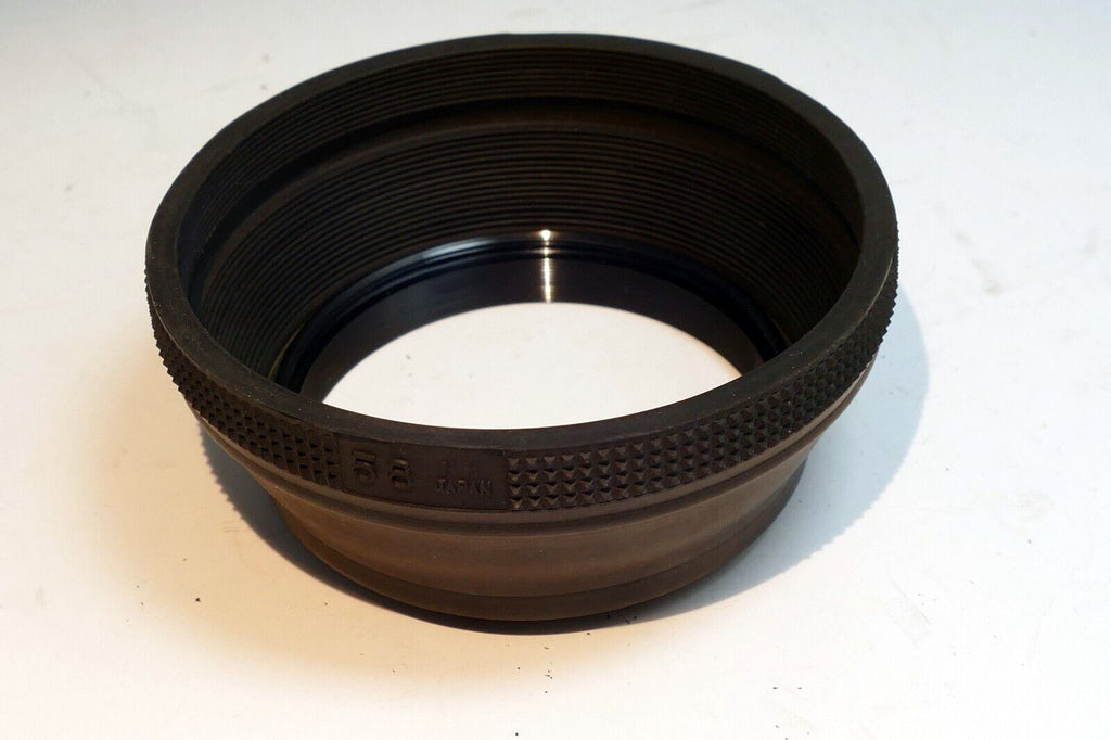58mm Rubber  Lens Hood Shade Double threaded for 57mm f1.4
