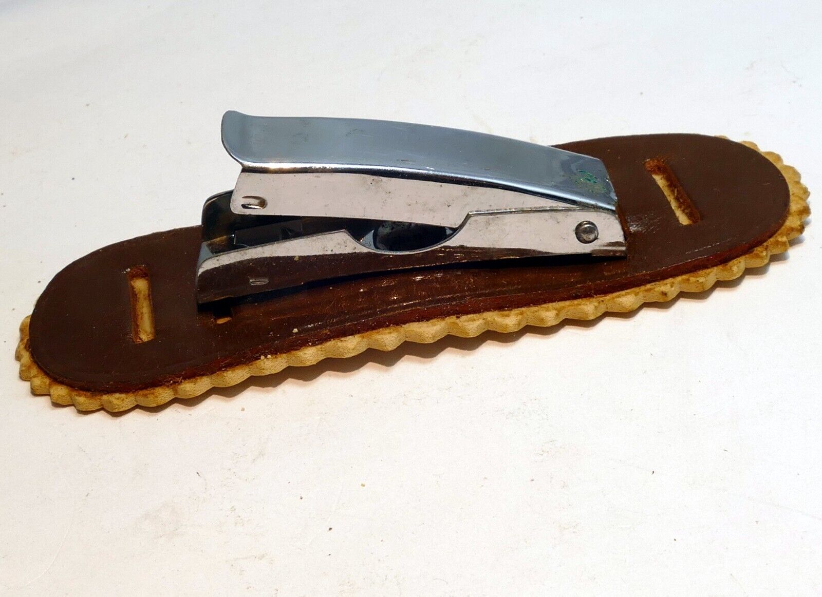 Clip on buckle for Brown Genuine Leather camera neck hand strap