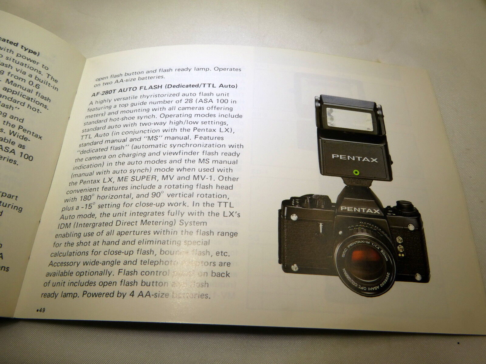 Pentax PK Asahi Lenses and Accessories Guide Genuine (EN) booklet brochure 1981