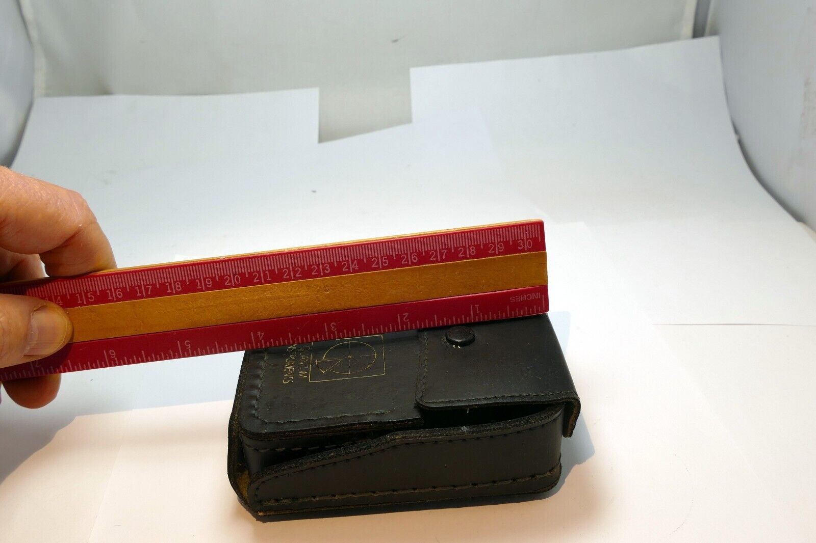 Leather soft pouch case for Quantum Instruments Calcu-Flash Digital Flash Meter