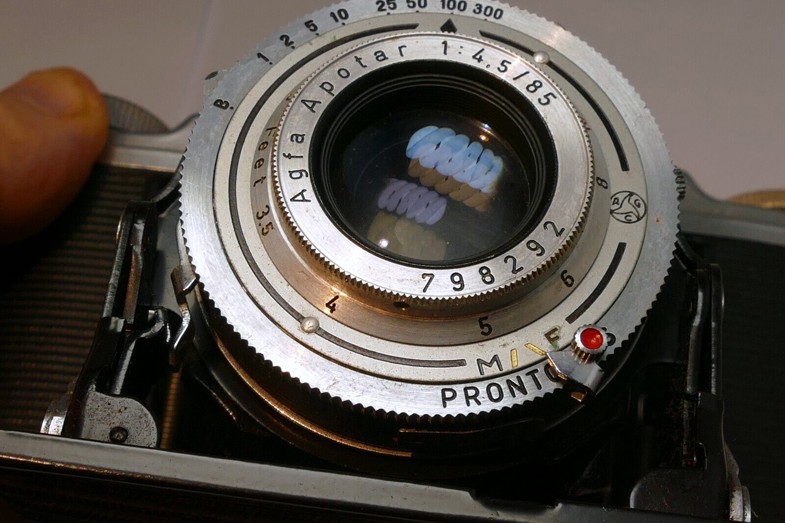 Agfa-Ansco Speedex Special Folding Camera With 85mm f/4.5 Apotar Lens 4X5 medium