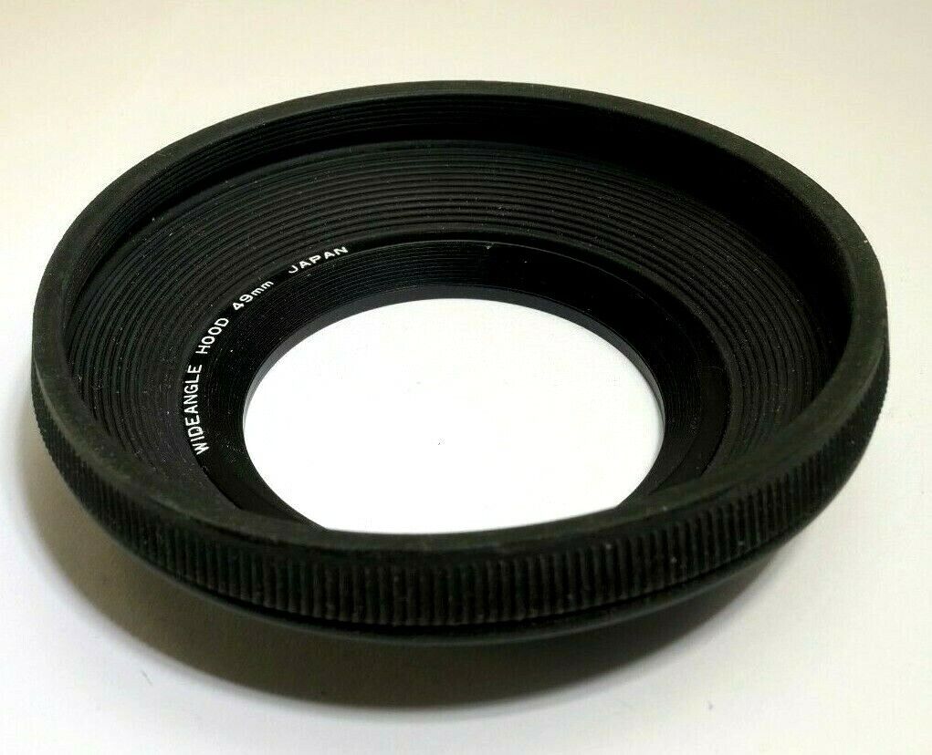 Vivitar 49mm Lens Hood Shade Rubber double threaded wide angle