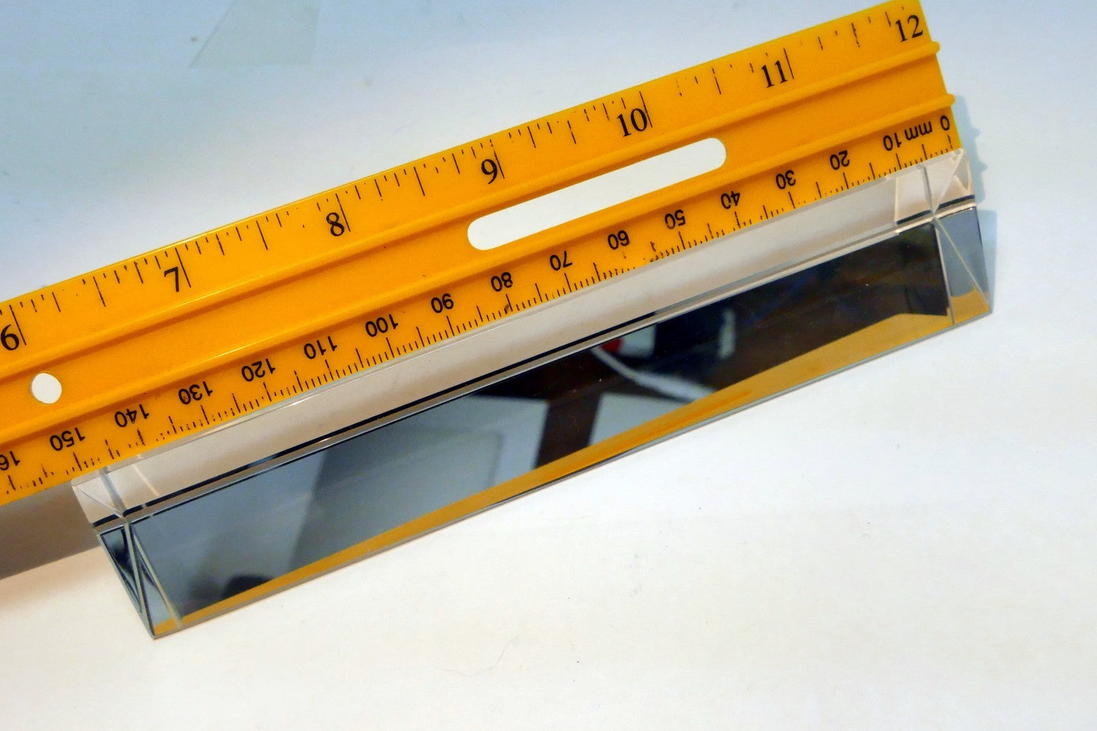 OPTICAL GLASS PRISM OPTICS 1X6" long triangle