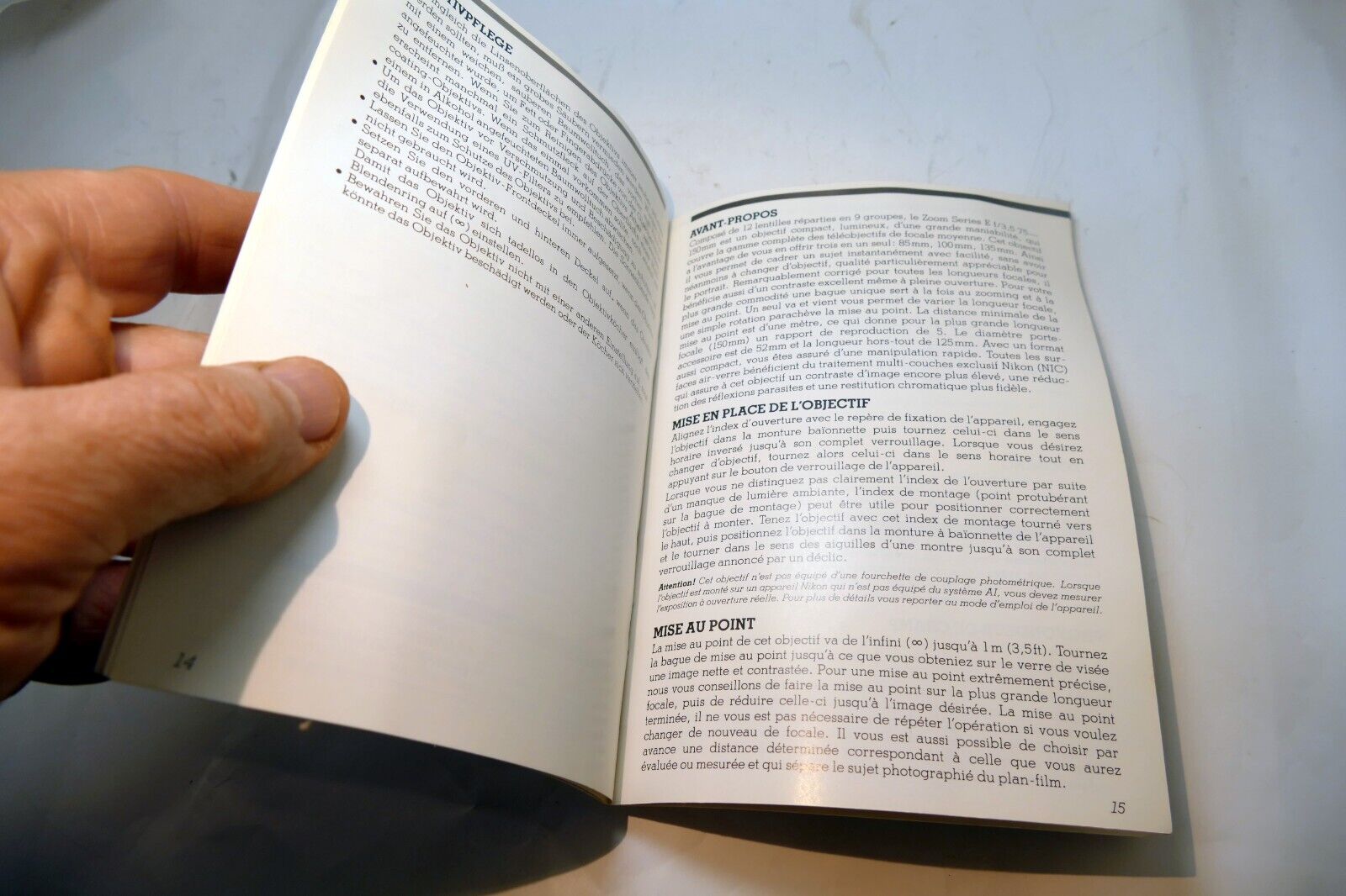 Nikon E series 75-150mm f3.5 Ai-s LENS Instruction Guide Manual 1982