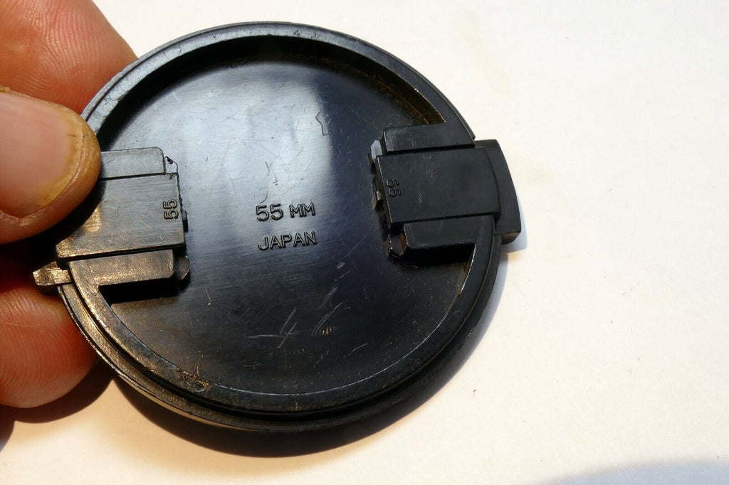 Vivitar 55mm Front Cap lens  plastic black with white logo