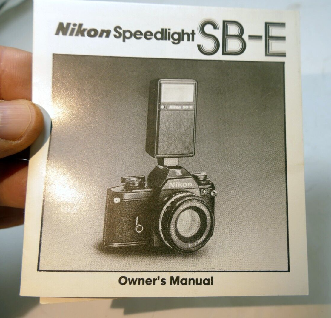 Nikon SB-E Flash Speedlight Owner GUIDE INSTRUCTION manual English EN - vintage