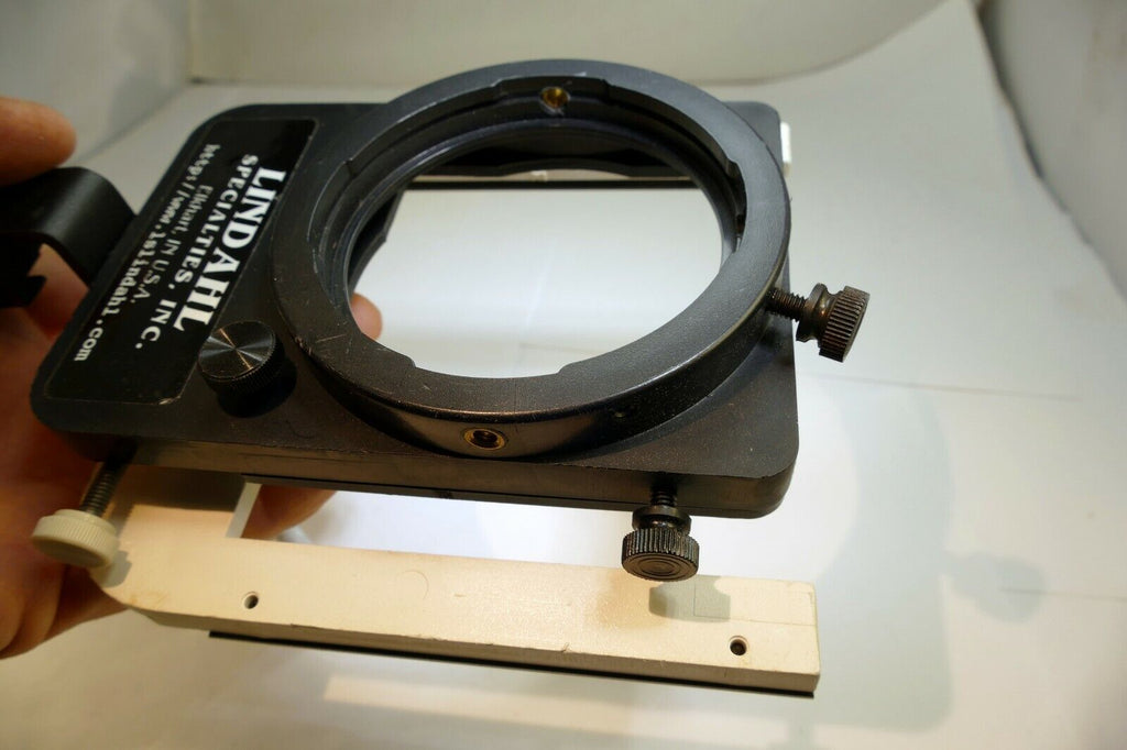 Lindahl Bellows lens Hood Single 3X3 slot filter holder (white)