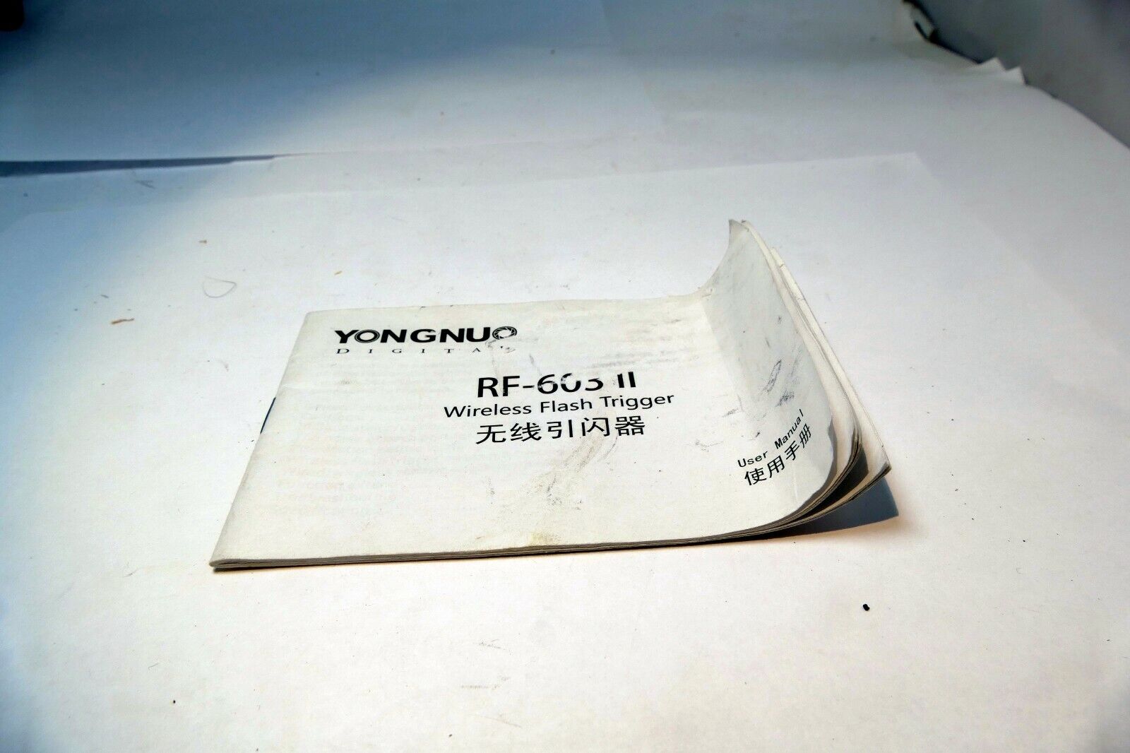 Yongnuo RF-603 II  Flash Wireless Trigger  Guide Book Manual User