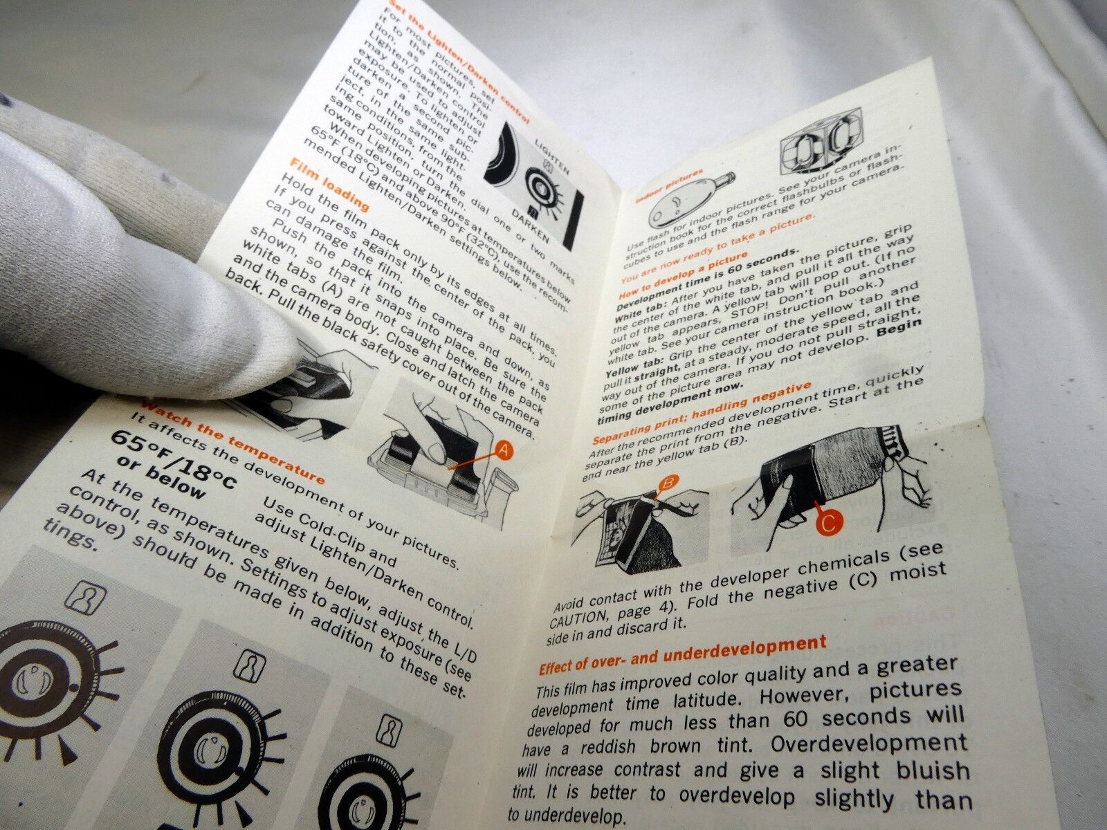 Polaroid Polacolor 2 Type 108 Land Camera Film pack instructions Guide