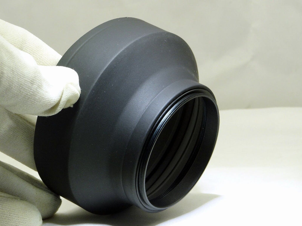 58mm Collapsible Rubber Lens Hood Shade 3-Way Wide Angle 28mm 50mm Telephoto 105
