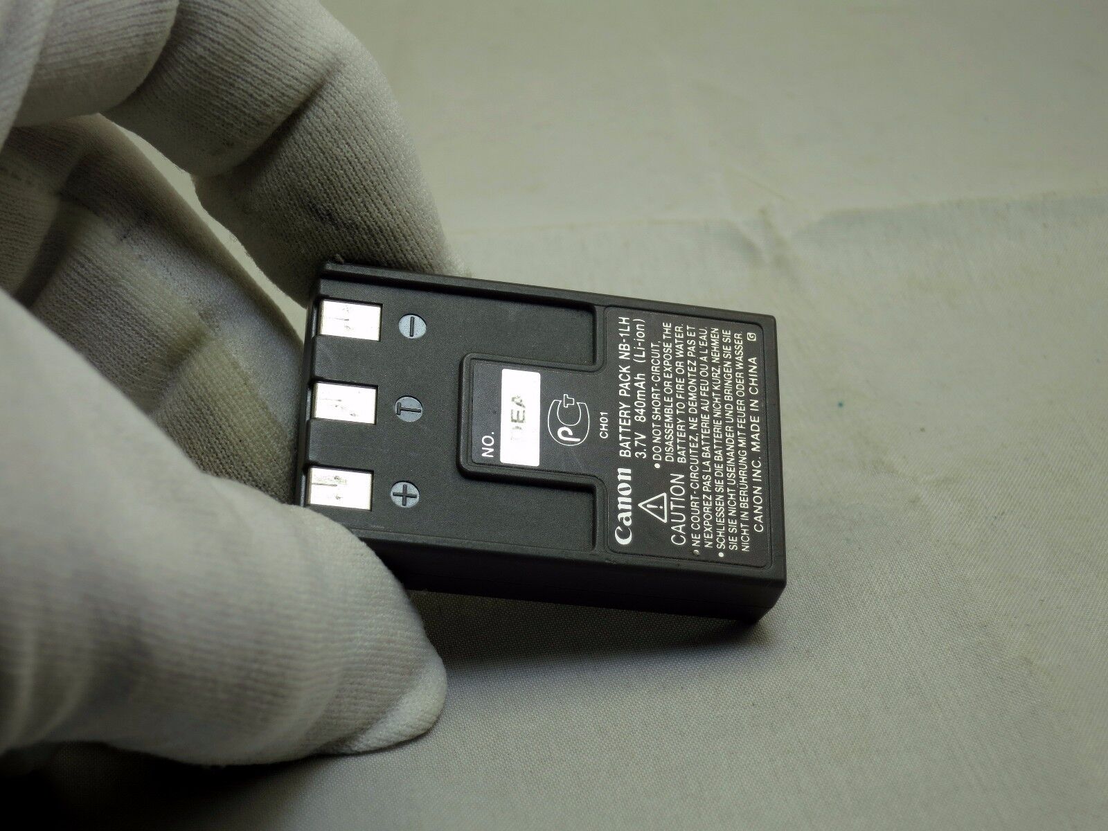 Used Canon NB-1LH  battery original  genuine  Lithium-Ion  3.7V 840mAh