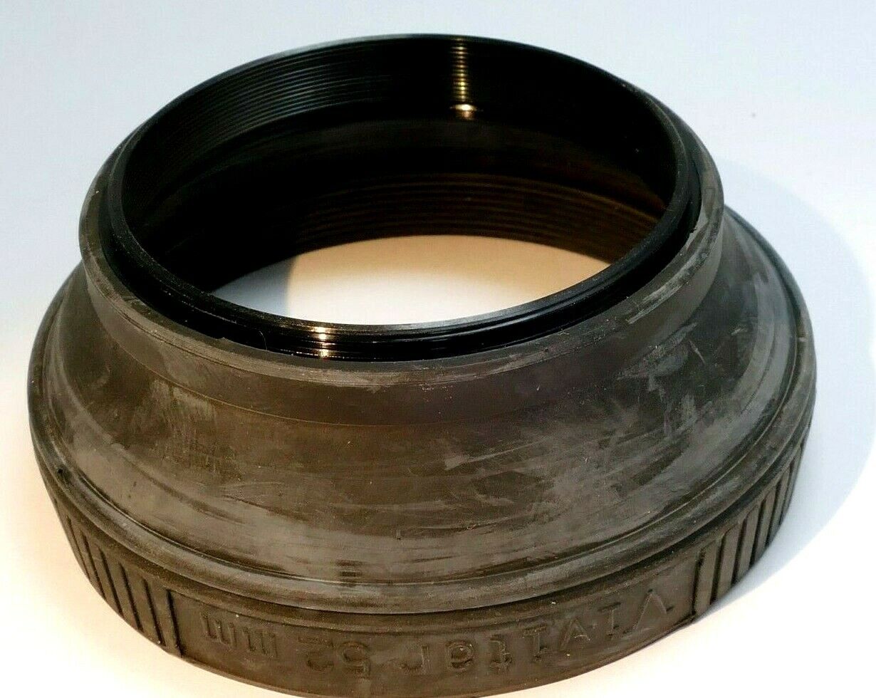 Vivitar 52mm RUBBER HOOD SHADE screw in type collapsible vintage for 50mm f1.8