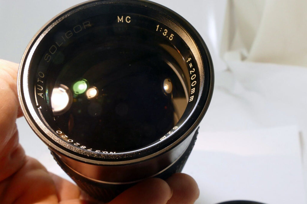 Soligor 200mm f3.5 for Olympus OM manual focus Telephoto prime Lens