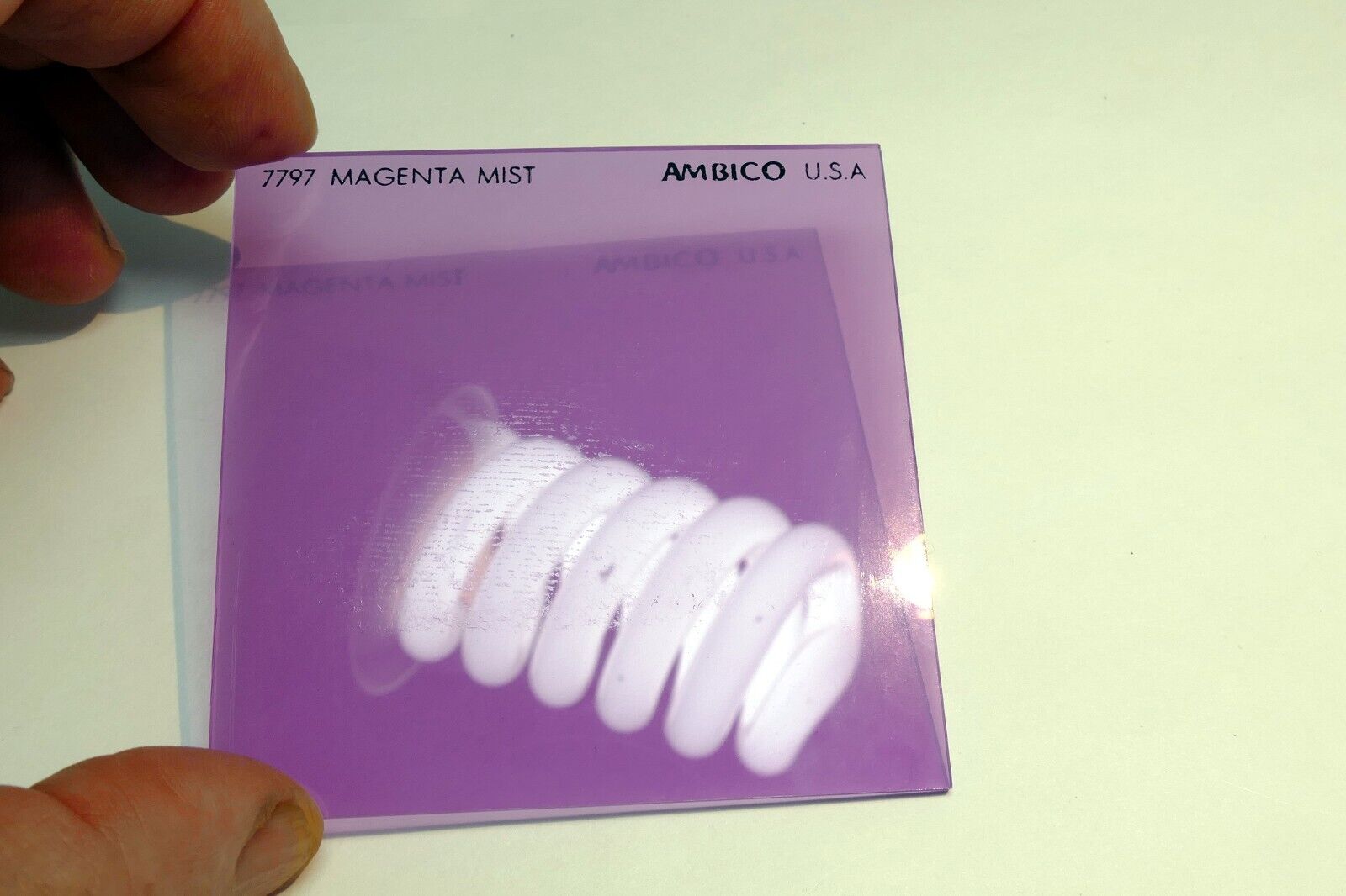 Ambico 7797 Magenta Mist  Filter 76X76mm square drop in soft focus fog