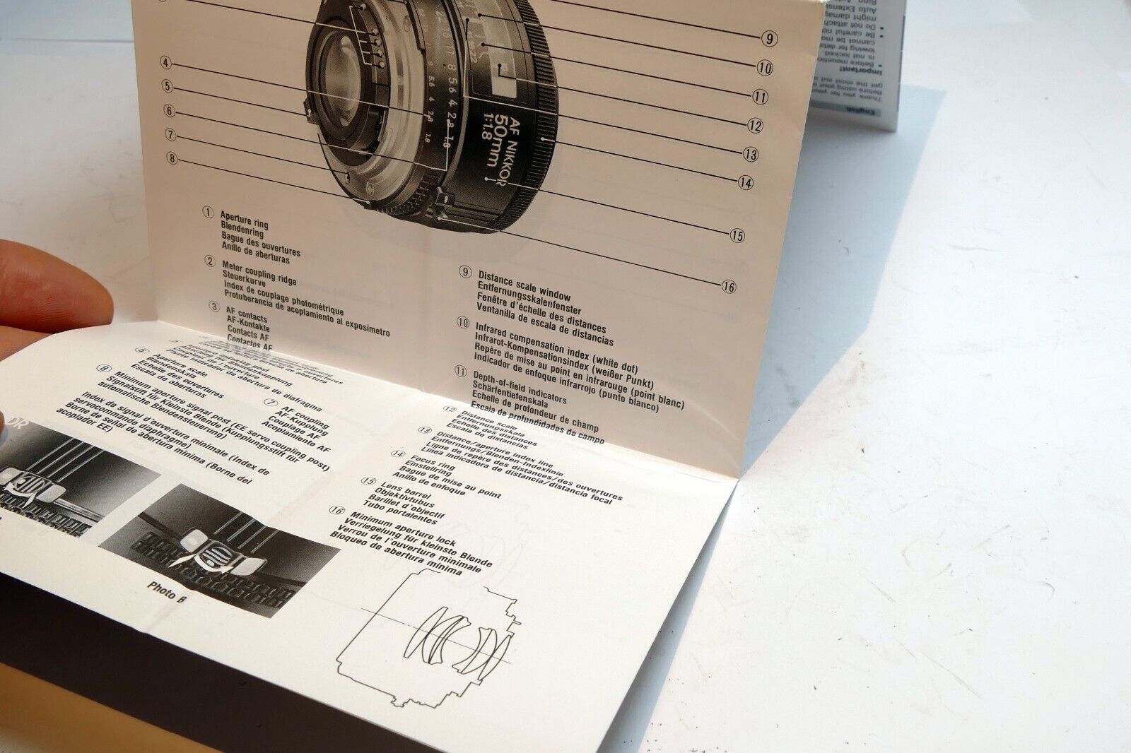 Nikon AF 50mm f1.8  Ai-s Nikkor lens  Guide manual