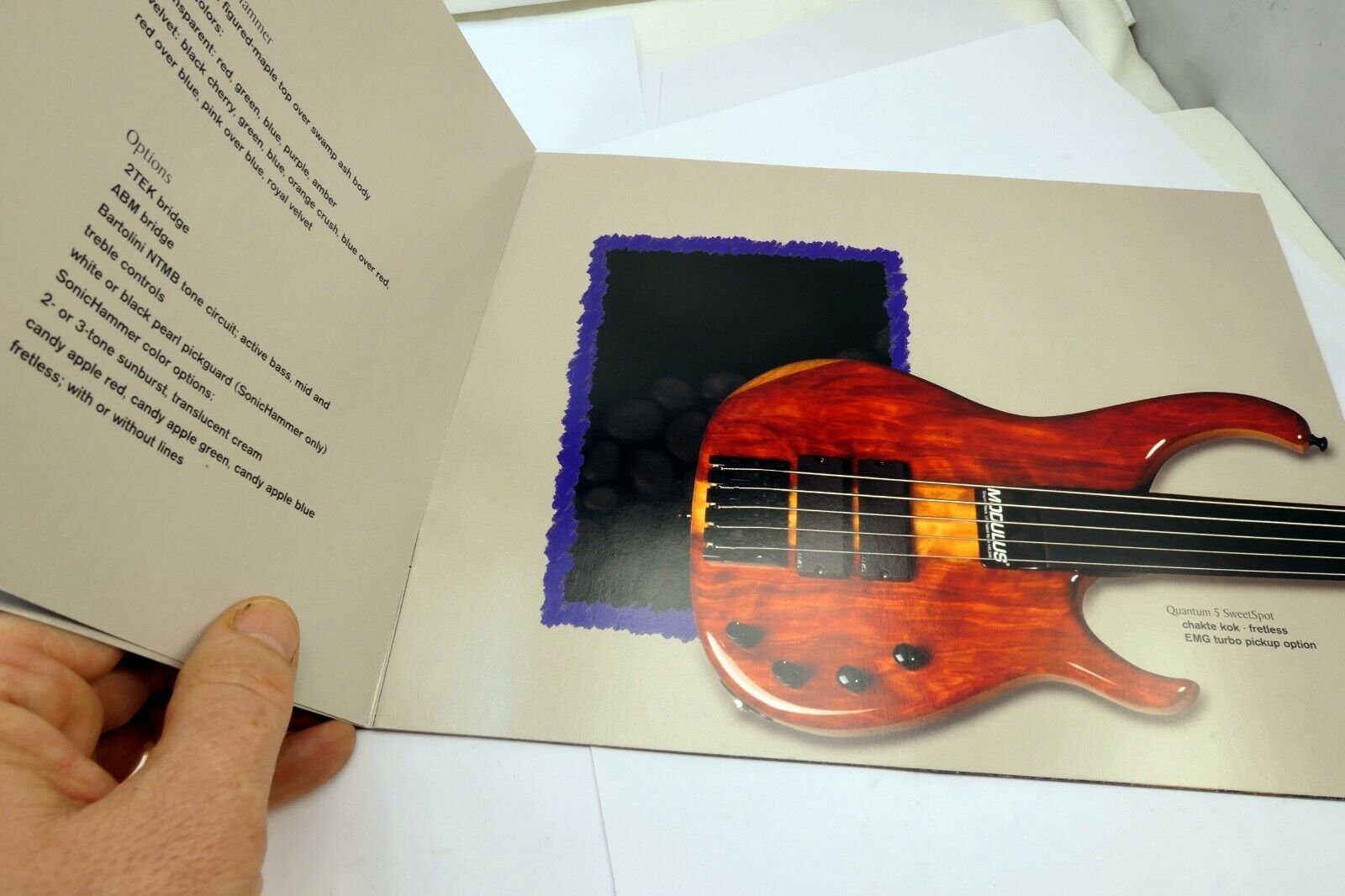 Modulus Guitars Brochure Sales list Advertisement Ad SonicHammer Quantum