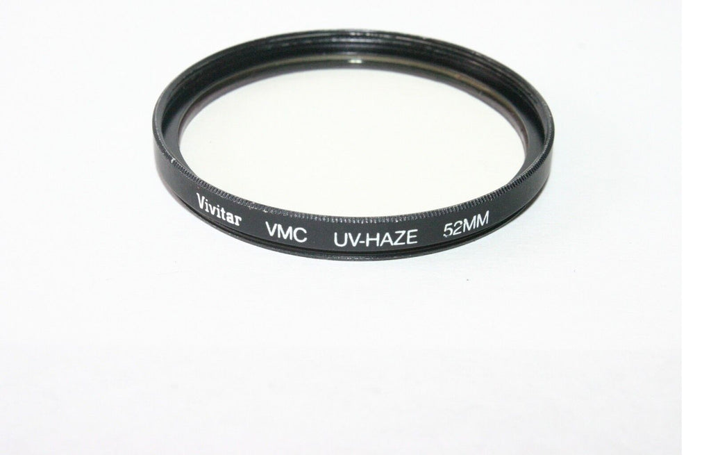 Used Vivitar VMC UV-Haze 52mm Lens Filter with smudges on the coating
