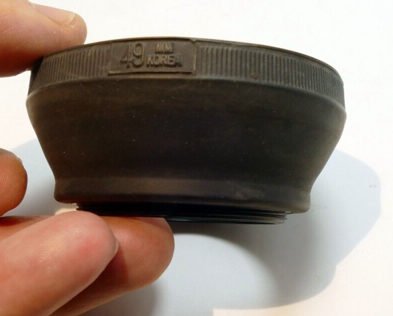 49mm Rubber Lens Hood Shade vintage double threaded for 50mm f1 f1.7 lenses