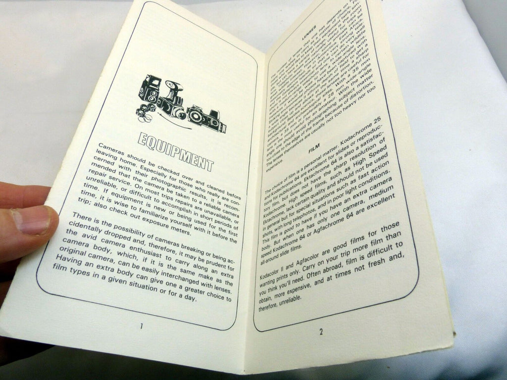 Photographic Hints & Tips for Tourists 1960 Guide Brochure  (EN) English camera